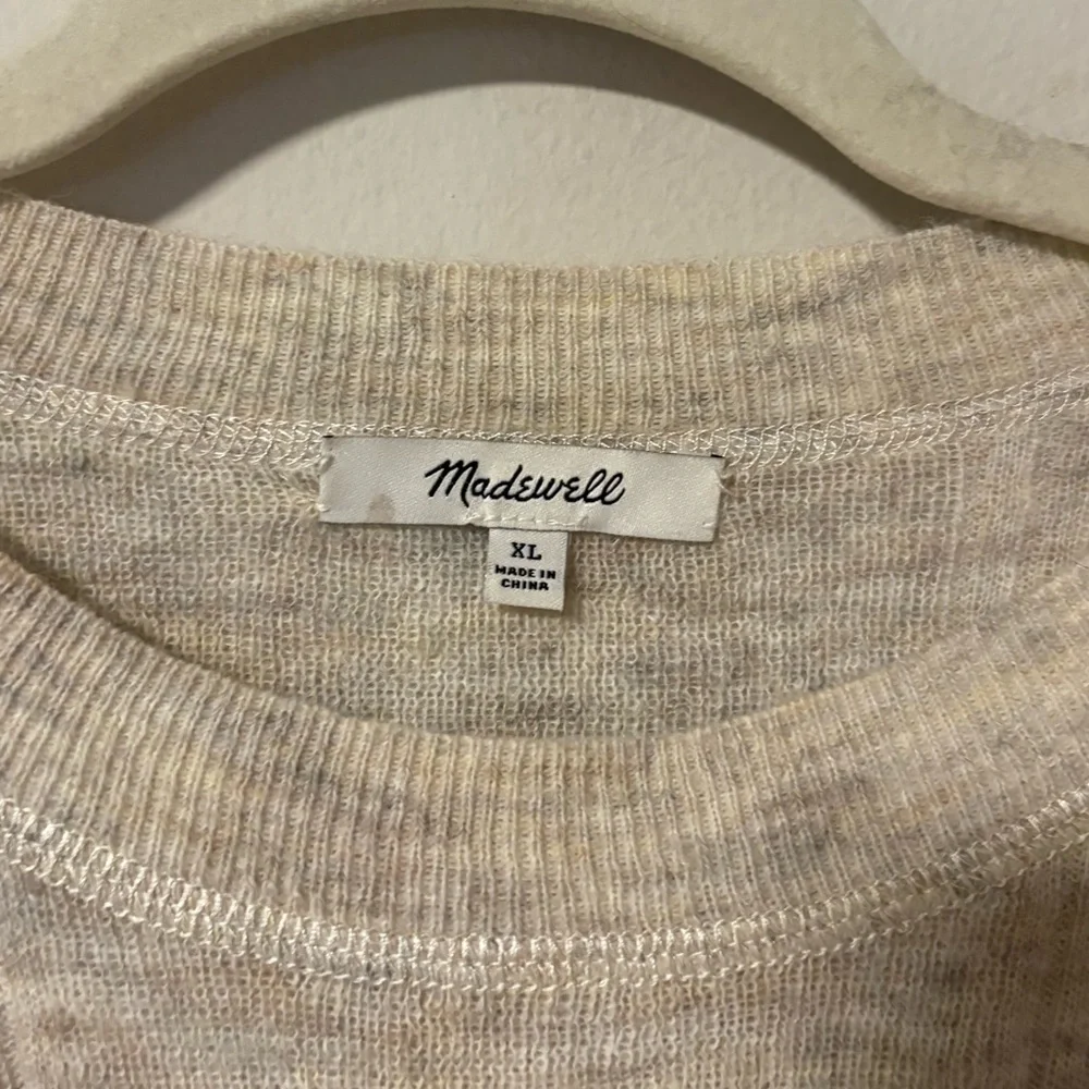 Madewell Ribbed Lightweight Alpaca-Blend Crewneck Sweater XL - Picture 2 of 7